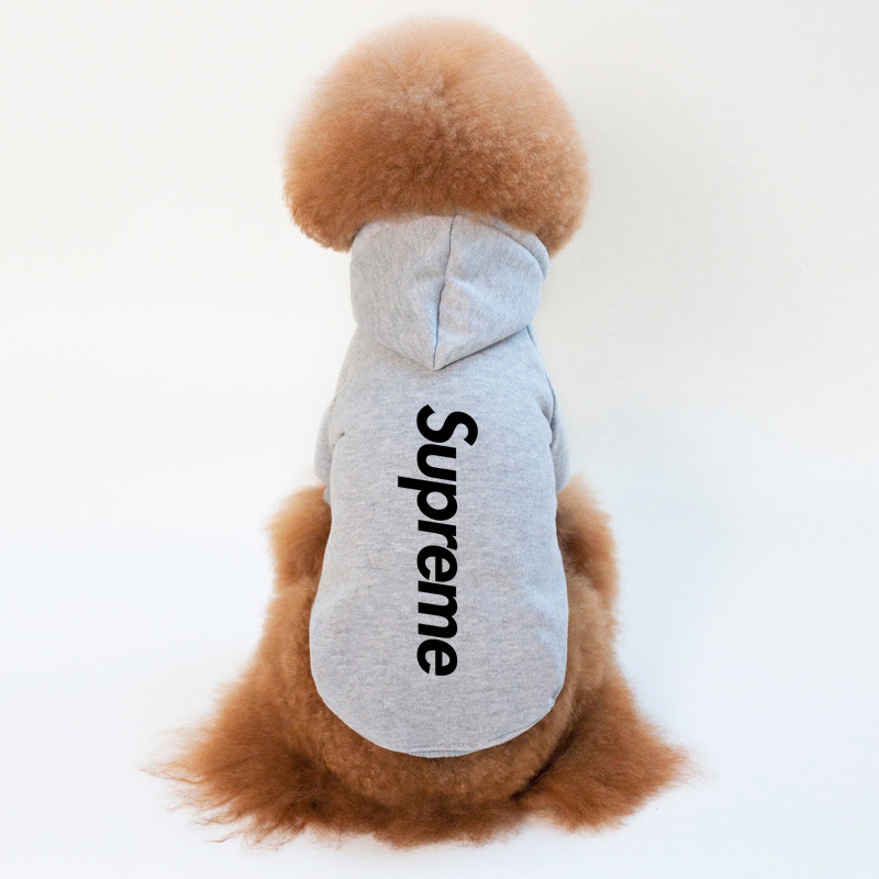 Supreme 犬服 パーカー プリントログ オシャレ シュプリーム ペット服 小型犬 中型犬 激安