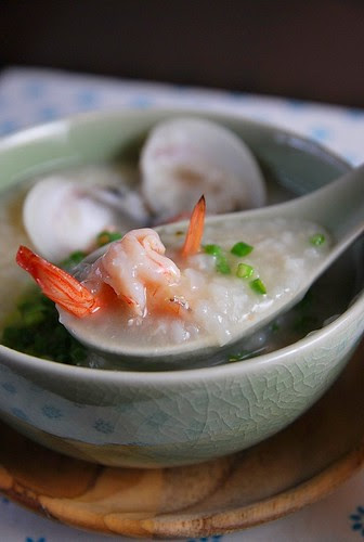 Clam Congee close up