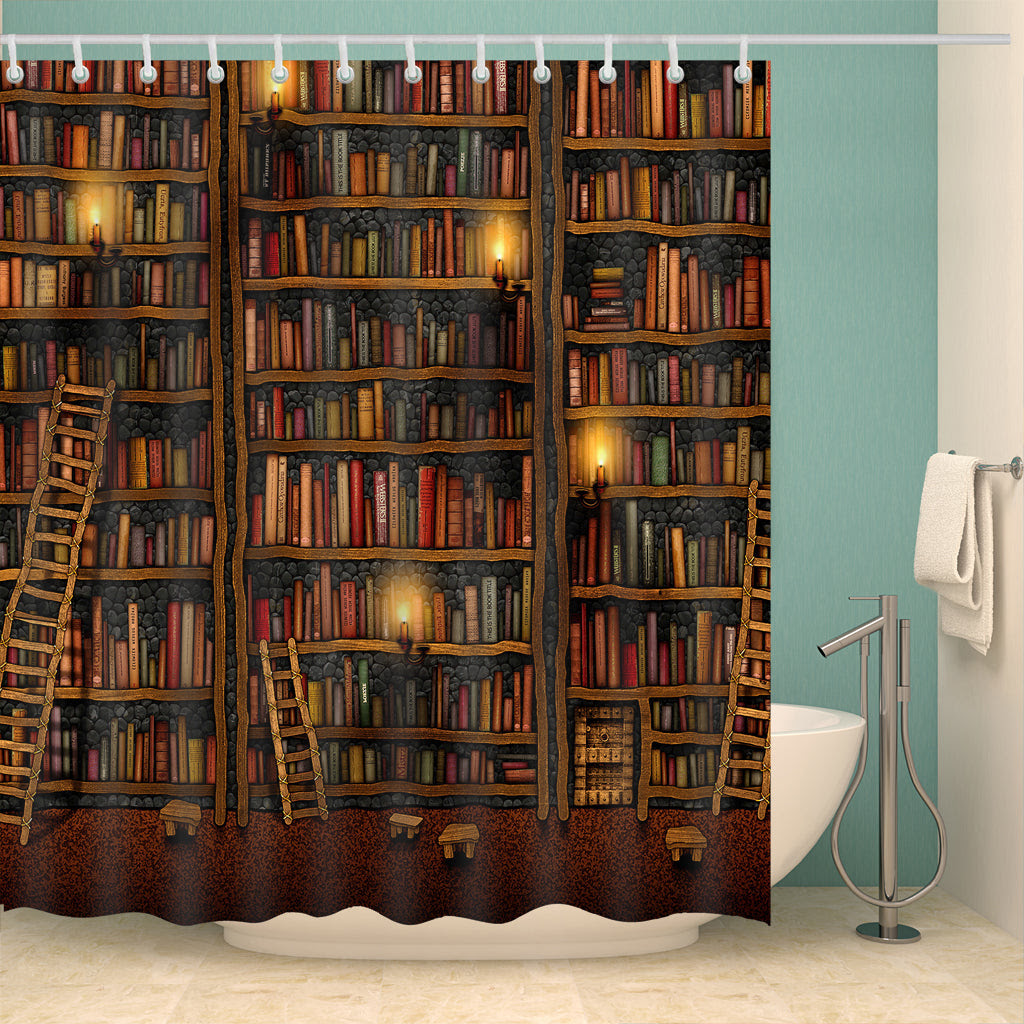 Nerdy Ancient Bookshelf Shower Curtain Bookcase Gojeek Nerdy Ancient Bookshelf Shower Curtain Bookcase Gojeek
