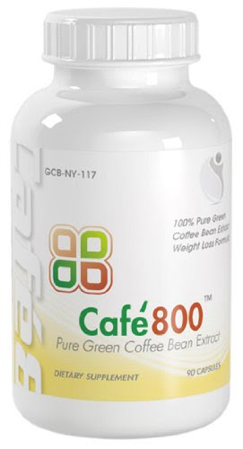 Cafe800 Green Coffee Bean Extract Weight Loss Fat Burner 800mg 90 Capsules