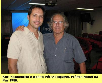 Kurt Sonnenfeld e Adolfo Pérez        Esquivel, Prémio Nobel da Paz        1980.