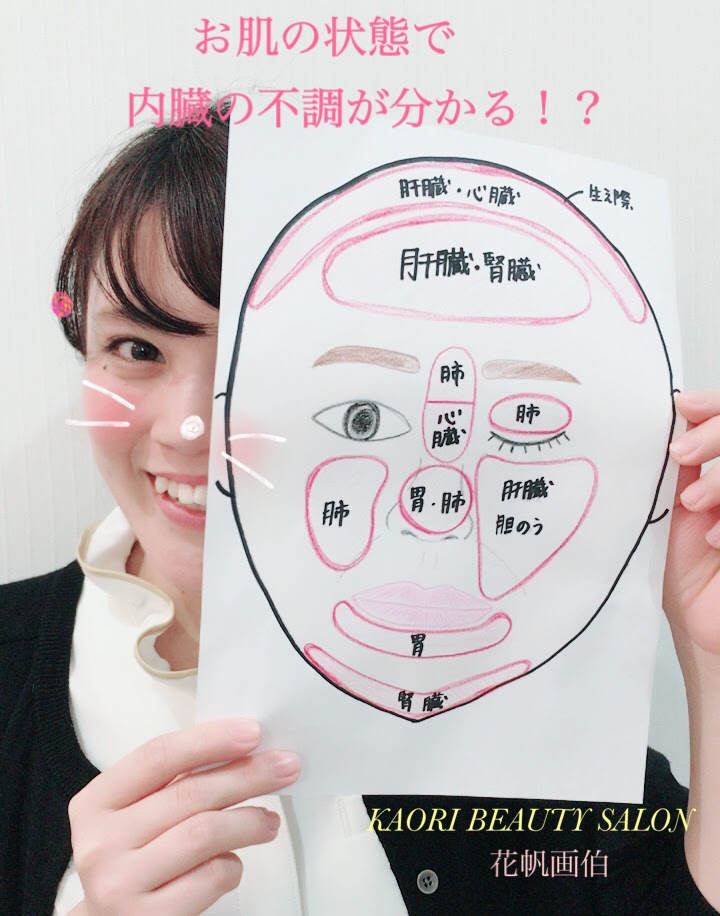 お肌の状態で 内臓の不調が分かる カオリビューティーサロンのホームページ