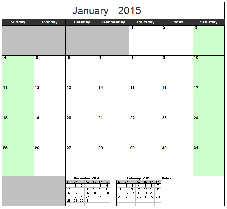 Free Excel Calendar Template Yearly Monthly 15 16 17 Etc