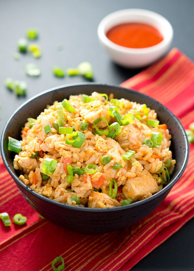 Spicy Chicken Fried Rice | Delicious Meets Healthy