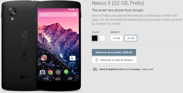 Novo Nexus já está à venda nos EUA (Foto: Reprodução/Aline Jesus)
