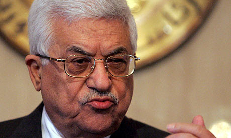 The Palestinian Authority president, Mahmoud Abbas, at a press conference in Cairo