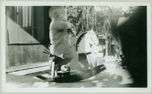 Boy on rocking horse