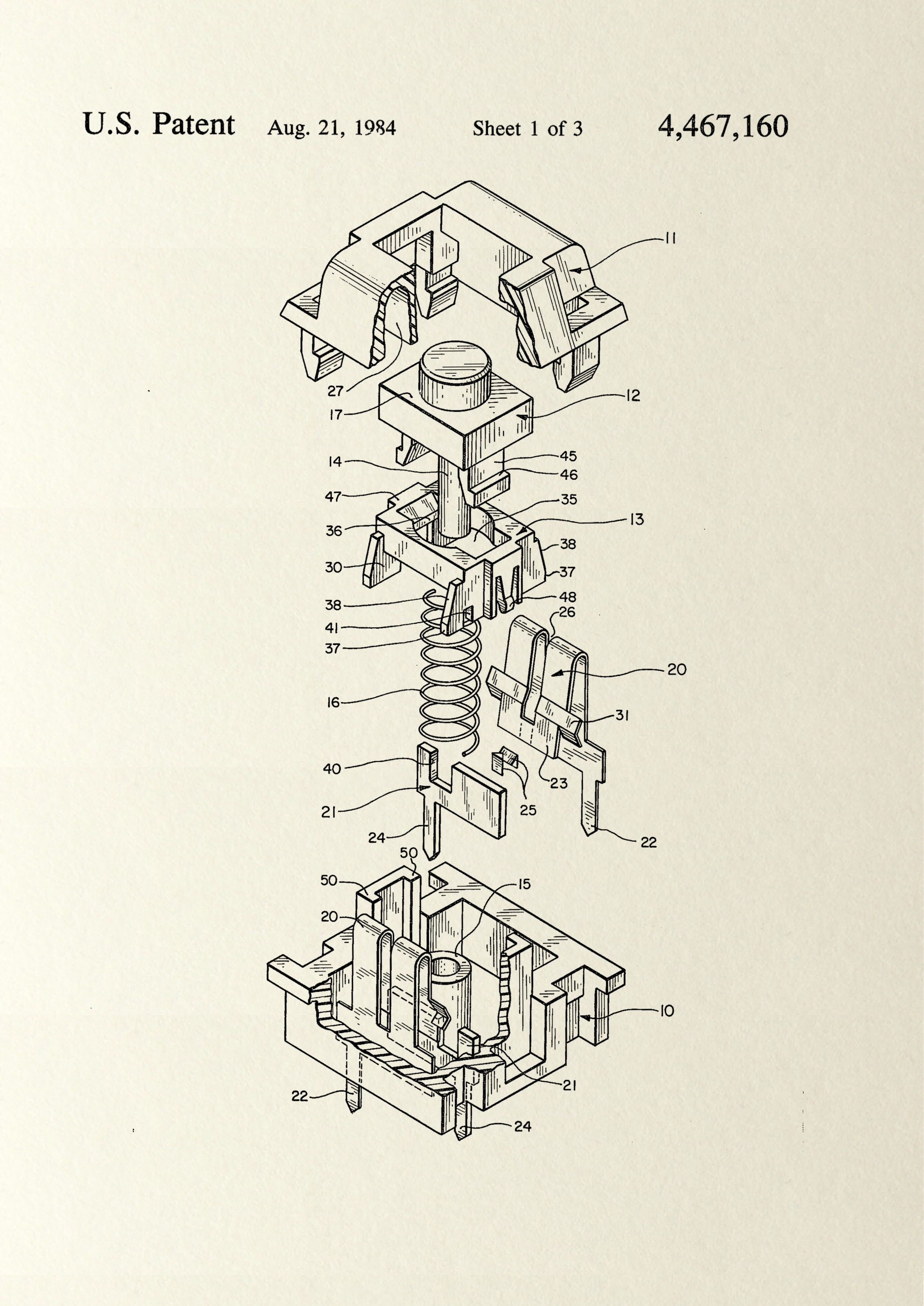 GB Cherry MX Patent Diagram A2 Screen Print