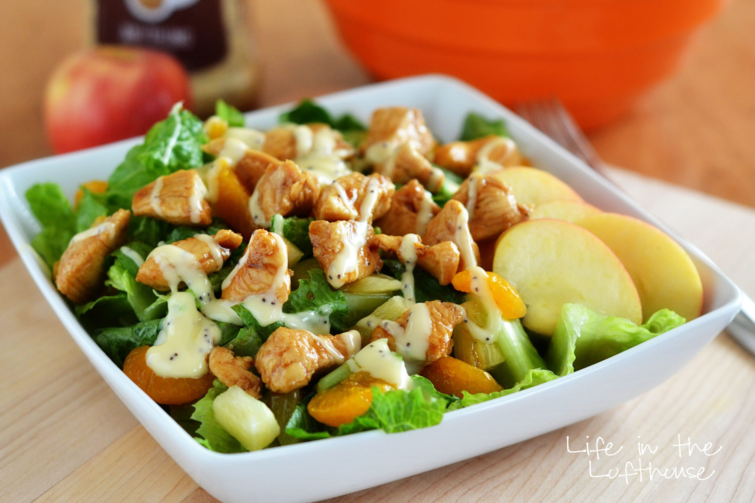 Sticky Chicken Fingers Salad