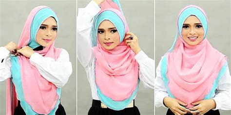 tutorial hijab menutup dada