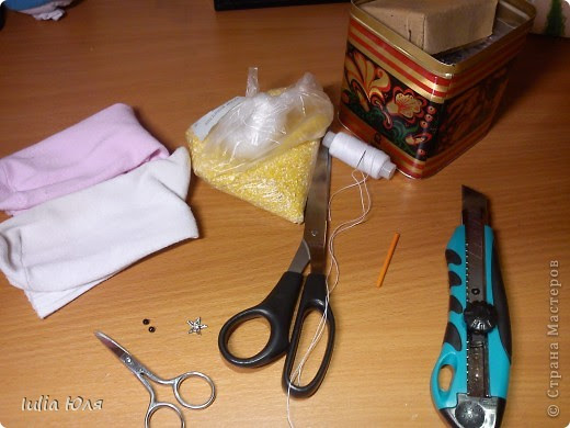 Granos de costura del hilado del calcetín Calcetines Lápiz Master Class de Año Nuevo de los muñecos de Navidad Foto 2