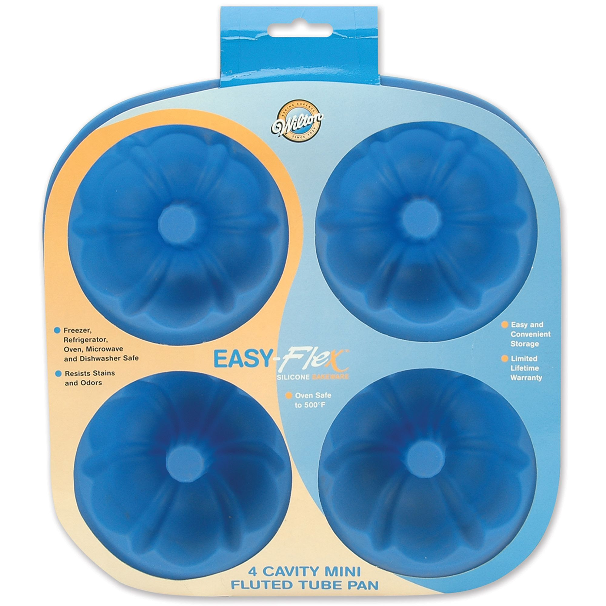 Easy-Flex Silicone Mini Fluted Tube Pan (4 Cavity)