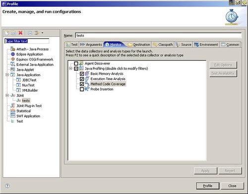 Eclipse TPTP profiling - 2
