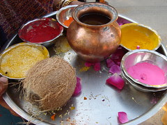 a colorful plate