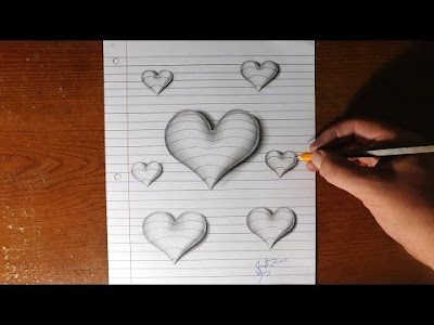 Art Love Heart Easy Drawings