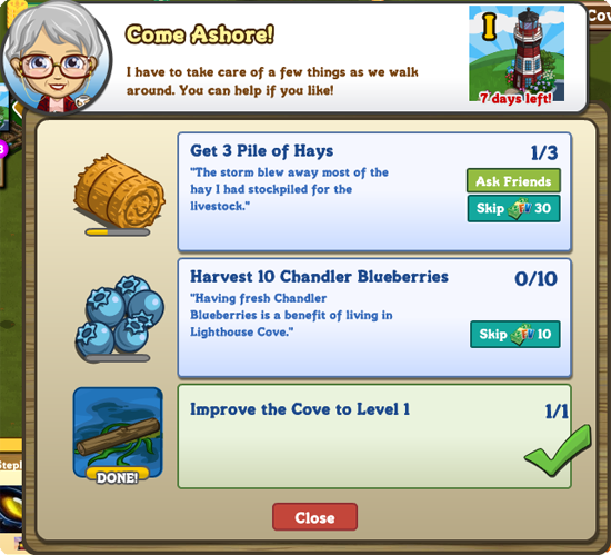 Come Ashore! Information 