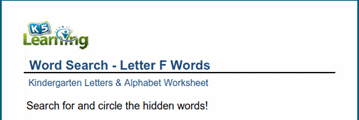 F Alphabet Words Images / They name the letters of the english alphabet and know and use the most common sounds (phonemes) represented by these letters.