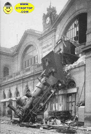 Train Car crash represent a