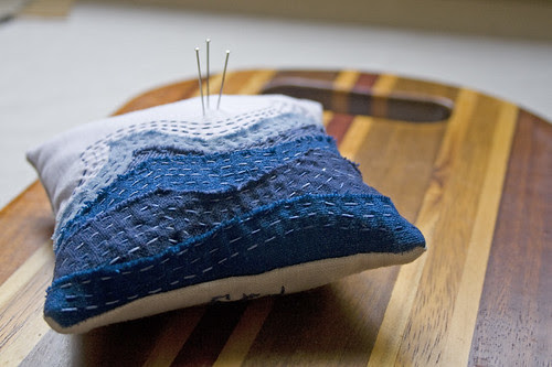 little waves pin cushion