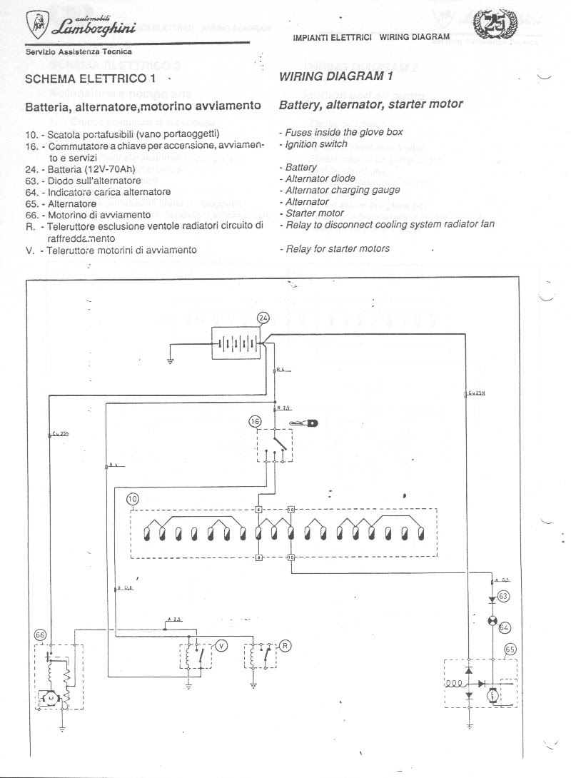 Lamborghini Countach 25th Electric Wiring