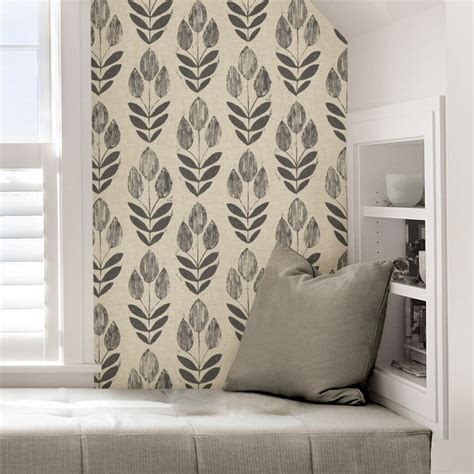scandinavian folk tulip contemporary peel  stick