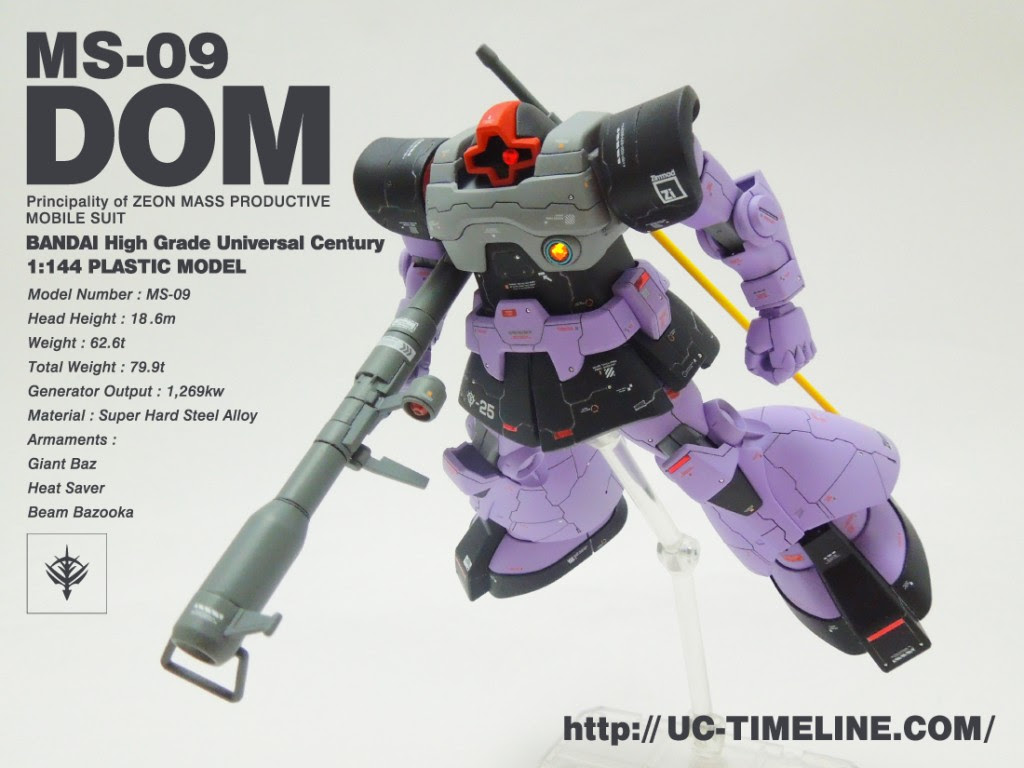 Hguc Ms 09 ドム完成報告 Uc Timeline ガンプラ好きだけど難しいことは出来ない