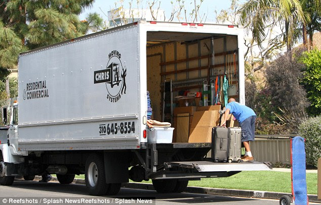 Packing up: Movers helped the women with the heavier items