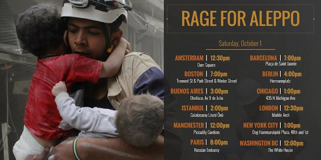 Aksi Protes Muslim Dunia untuk Aleppo