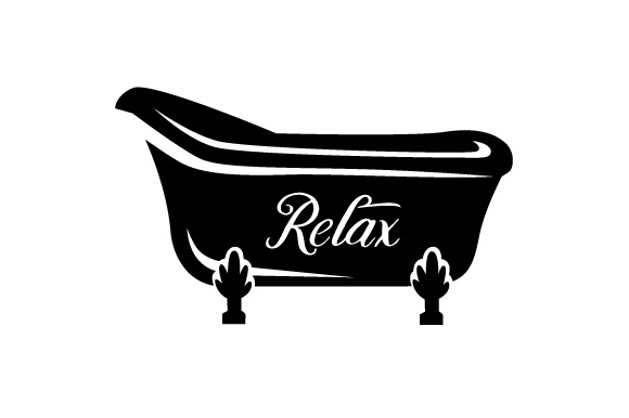 Quotes Download Bathtub Silhouette with the Word Relax on... SVG File use them with your Cricut machine to make some adorable fall crafts! #svg #svgfile #freesvg #pumpkin #fall #cricut