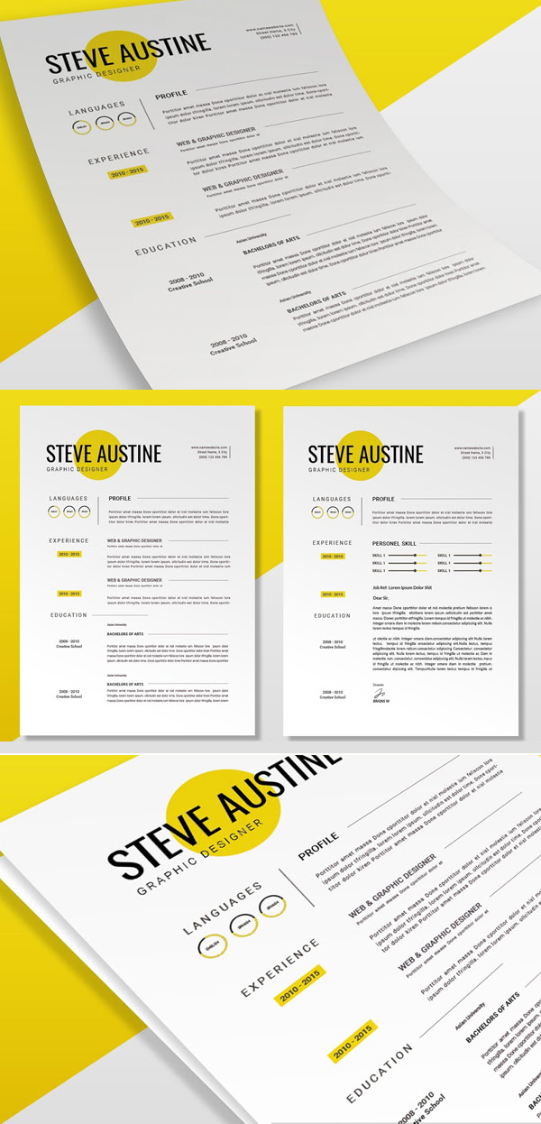 Creative Resume Templates - 15+ Resumes | Design | Graphic ...