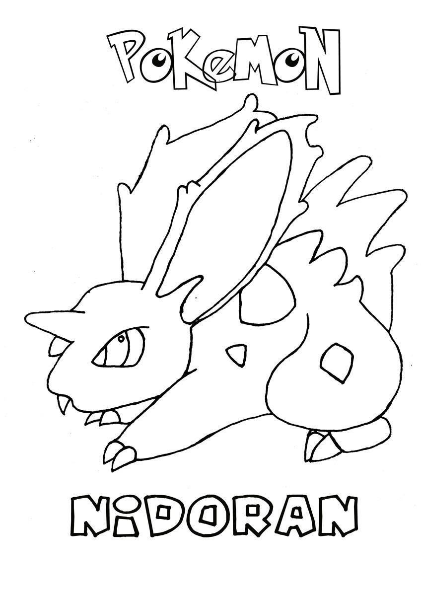 Nidoran pokemon coloring page Nidoran pokemon coloring page