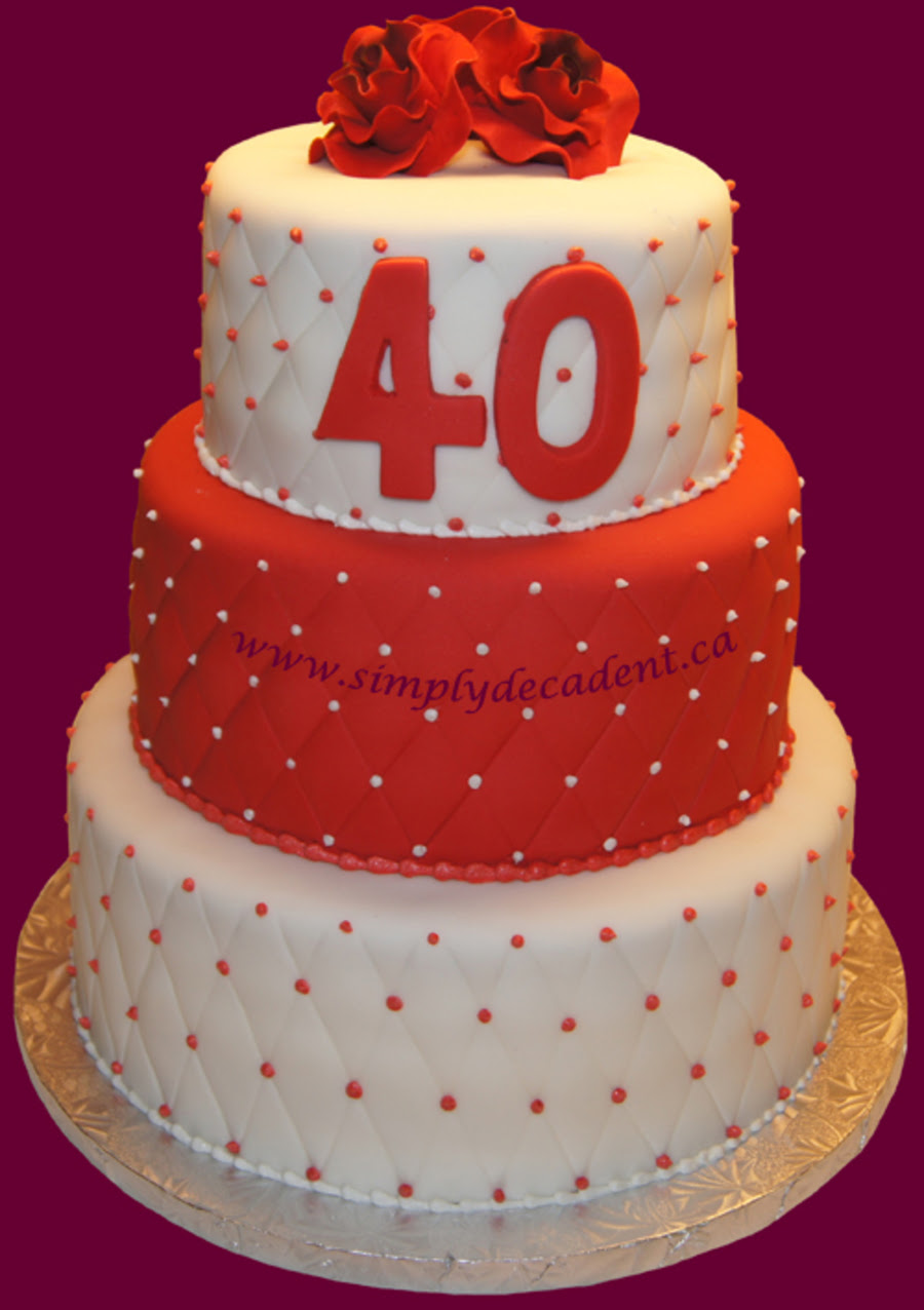 40Th Wedding Anniversary Cake - CakeCentral.com