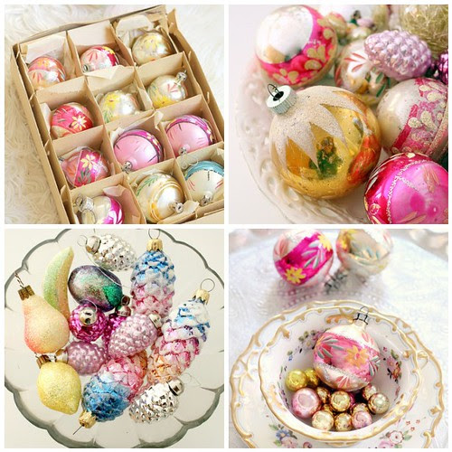 Torie Jayne: Citrus and Orange's Vintage Christmas tree ornaments