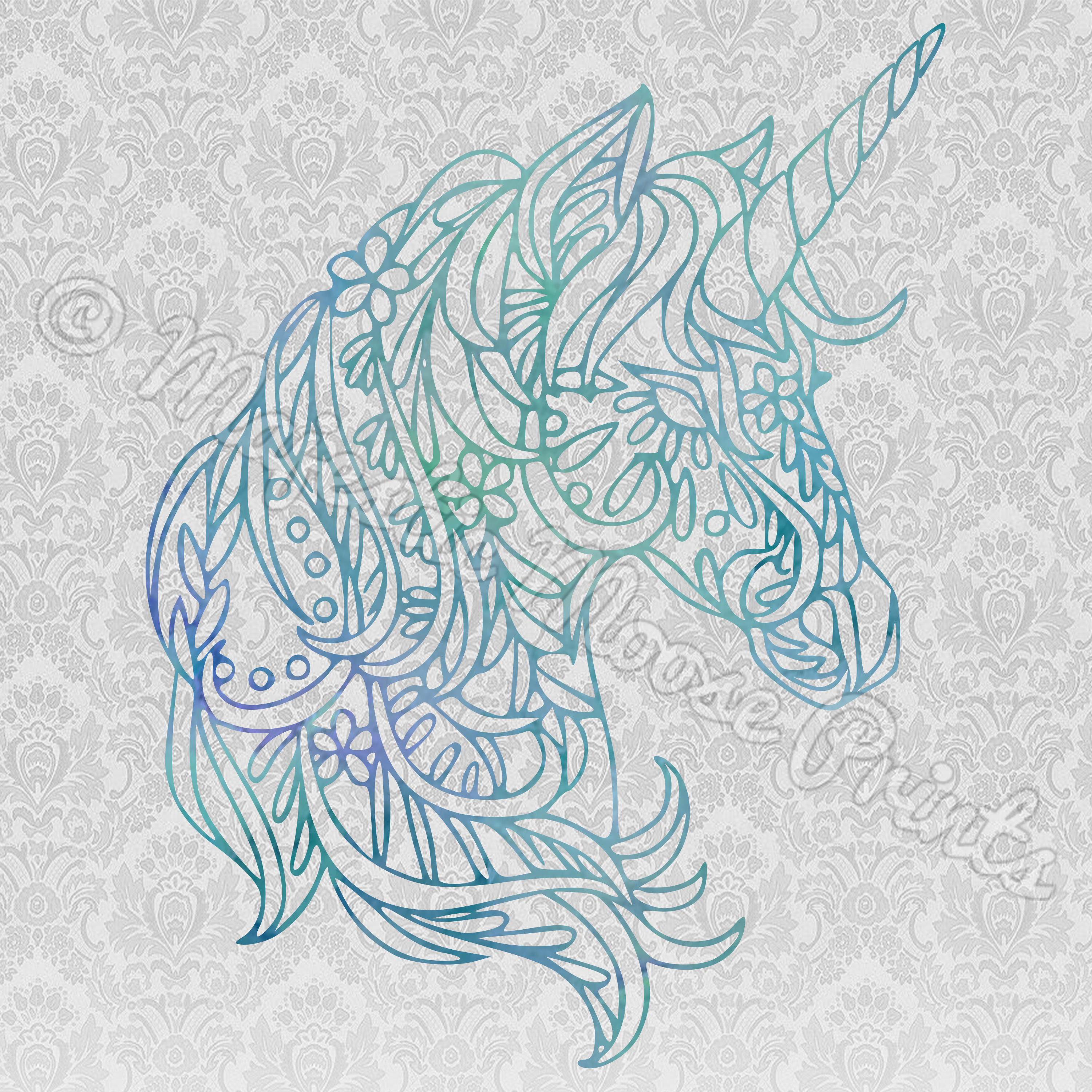 Download Majestic Moose Prints - Mandala Unicorn