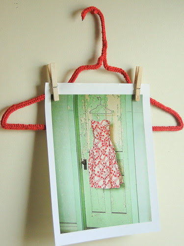 crocheted hanger