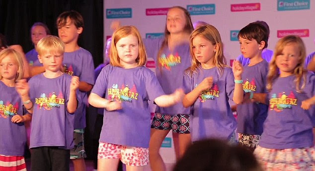 A bit of Razzamataz: The children perform their routine to The Saturday's hit song Higher