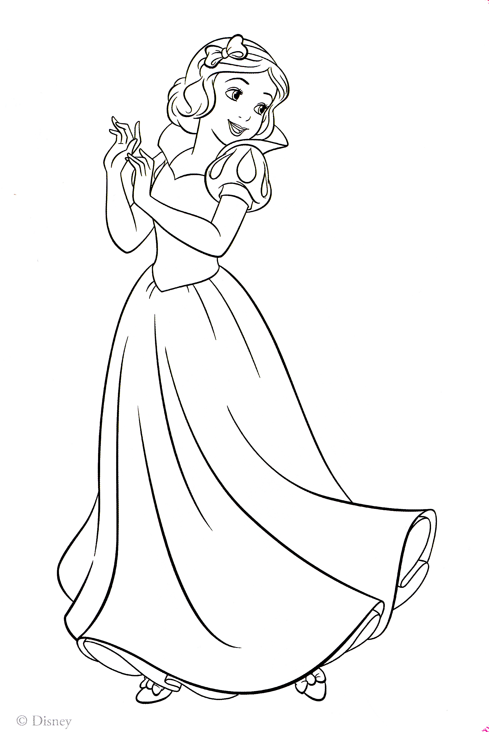 Free Disney Princess Coloring Pages Snow White, Download Free ...