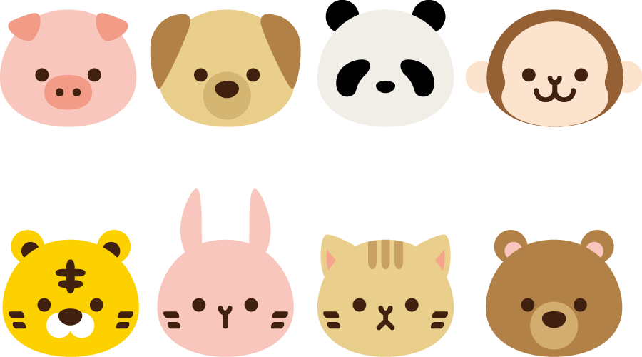 美しい花の画像 ぜいたく動物 顔 イラスト フリー