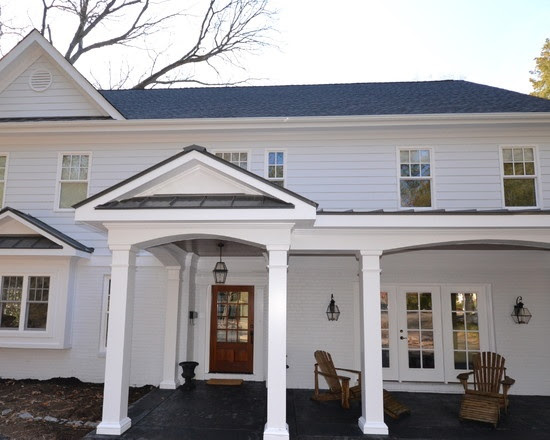 front portico with metal pent roofline | Porches | Pinterest