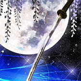 満月藤刀2藤 和風 幻想壁紙