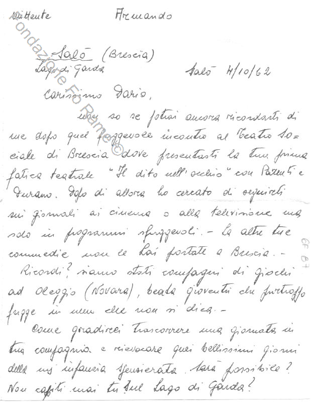 Archivio Franca Rame Dario Fo