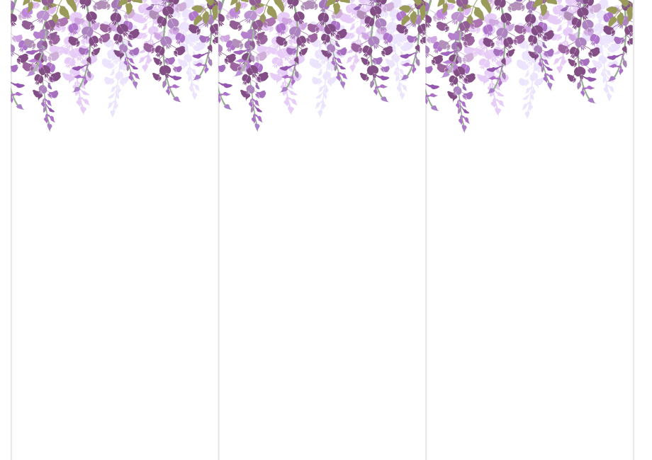 花の一筆箋 無料テンプレート 藤 3 Template Million テンプレートミリオン