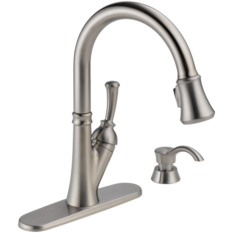 Shop Delta Savile Stainless 1Handle PullDown Kitchen Faucet at Lowes.com Shop Delta Savile Stainless 1Handle PullDown Kitchen Faucet at Lowes.com