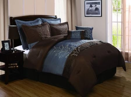 Brown and Blue Bedding Sets