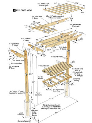 Garden Bench/Trellis Woodworking Plan