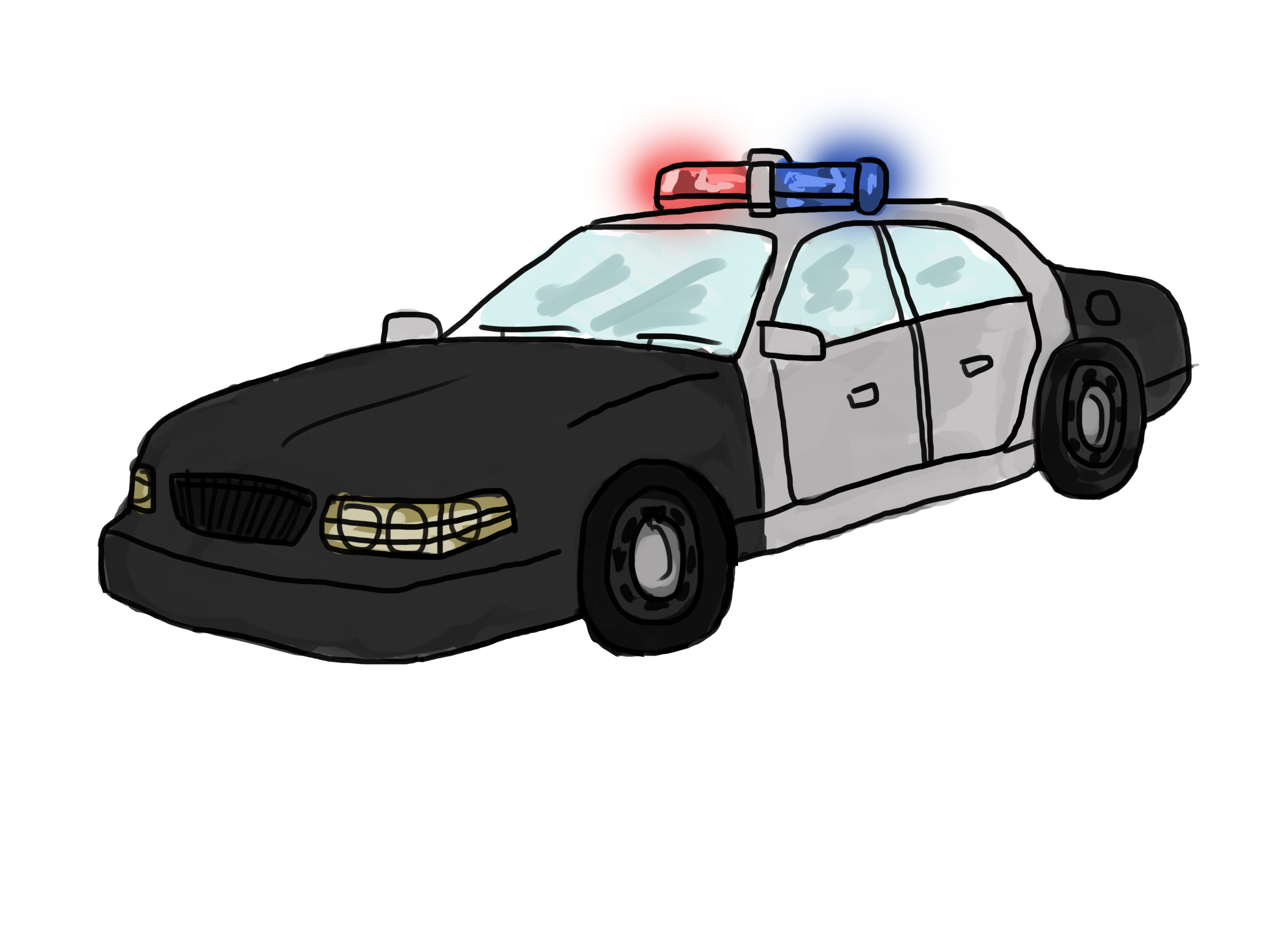 Ein Polizeiauto zeichnen - wikiHow Police career icon cartoon character sketch.