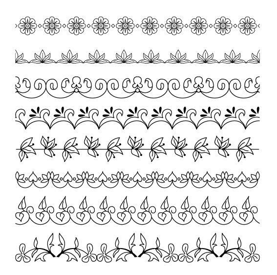 Download Simple floral ornaments borders vector 01 - Vector ...