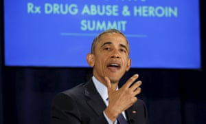 Obama speaking at a National Rx Drug Abuse and Heroin Summit in Atlanta, Georgia on 29 March 2016. 
