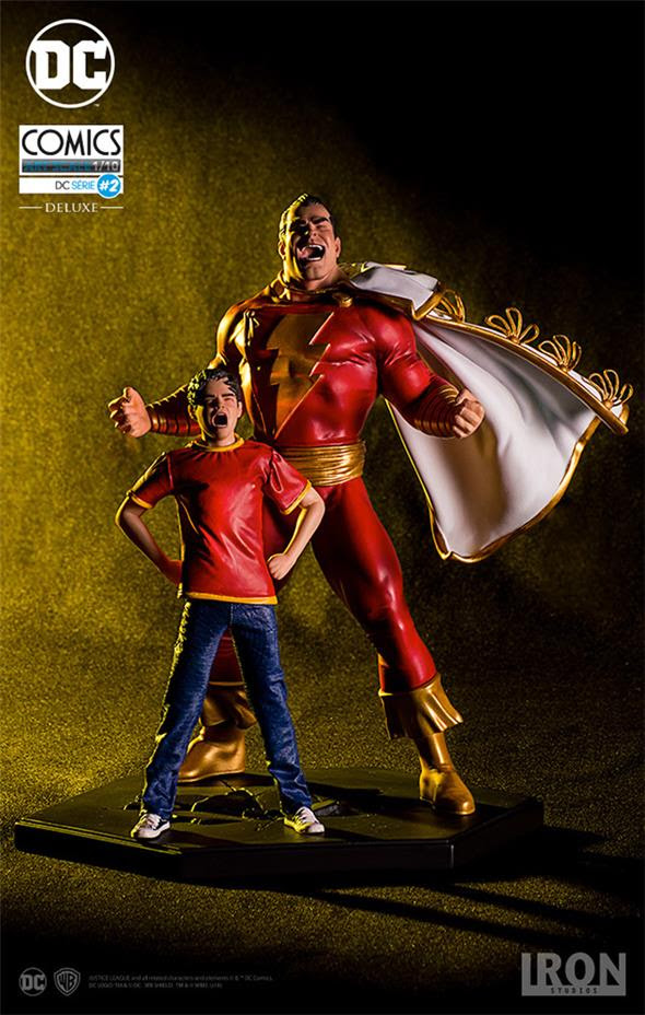 1/10 Dc Comics - Shazam E Billy Batson Art Statue 