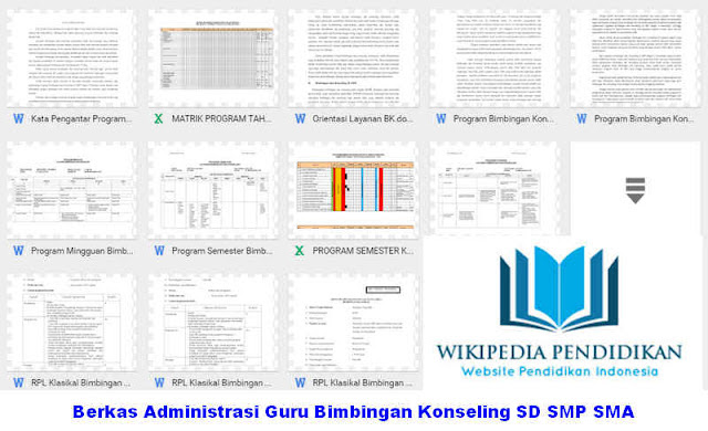 Berkas Administrasi Guru Bimbingan Konseling SD SMP SMA